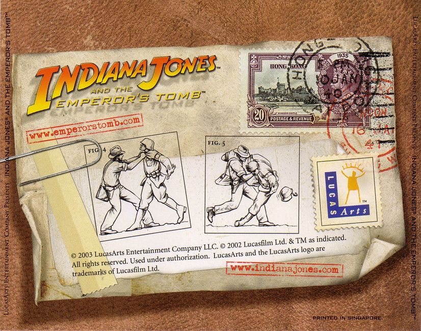 Indiana Jones and the Emperor's Tomb - zadn CD obal