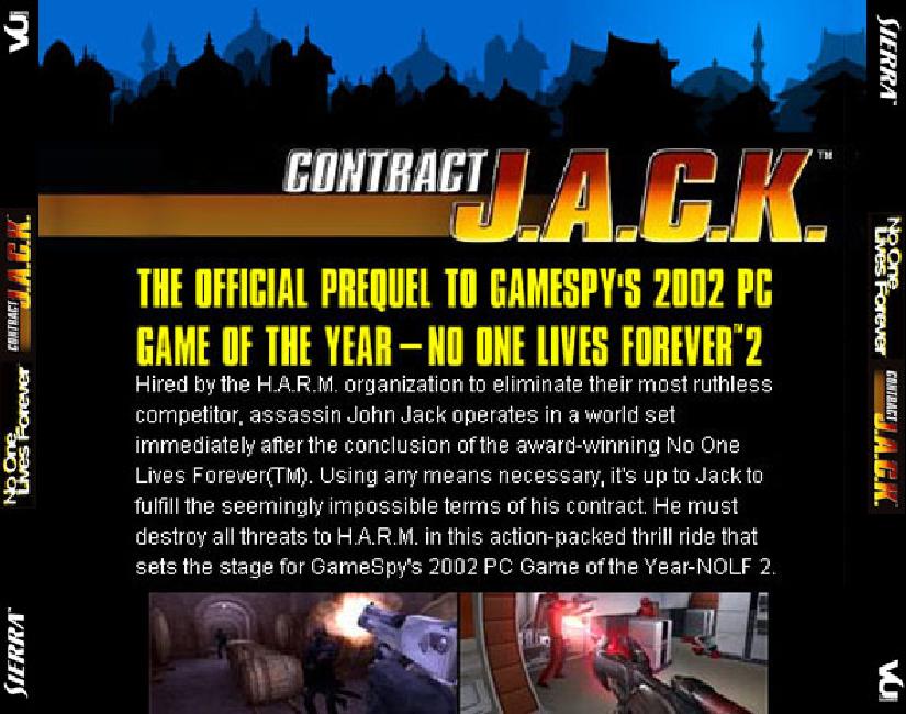 No One Lives Forever 2: Contract J.A.C.K. - zadn CD obal