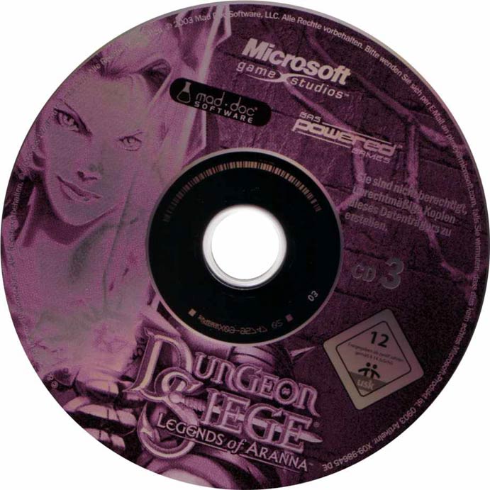 Dungeon Siege: Legends of Aranna - CD obal 3
