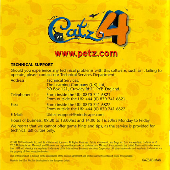 Catz 4 - predn vntorn CD obal