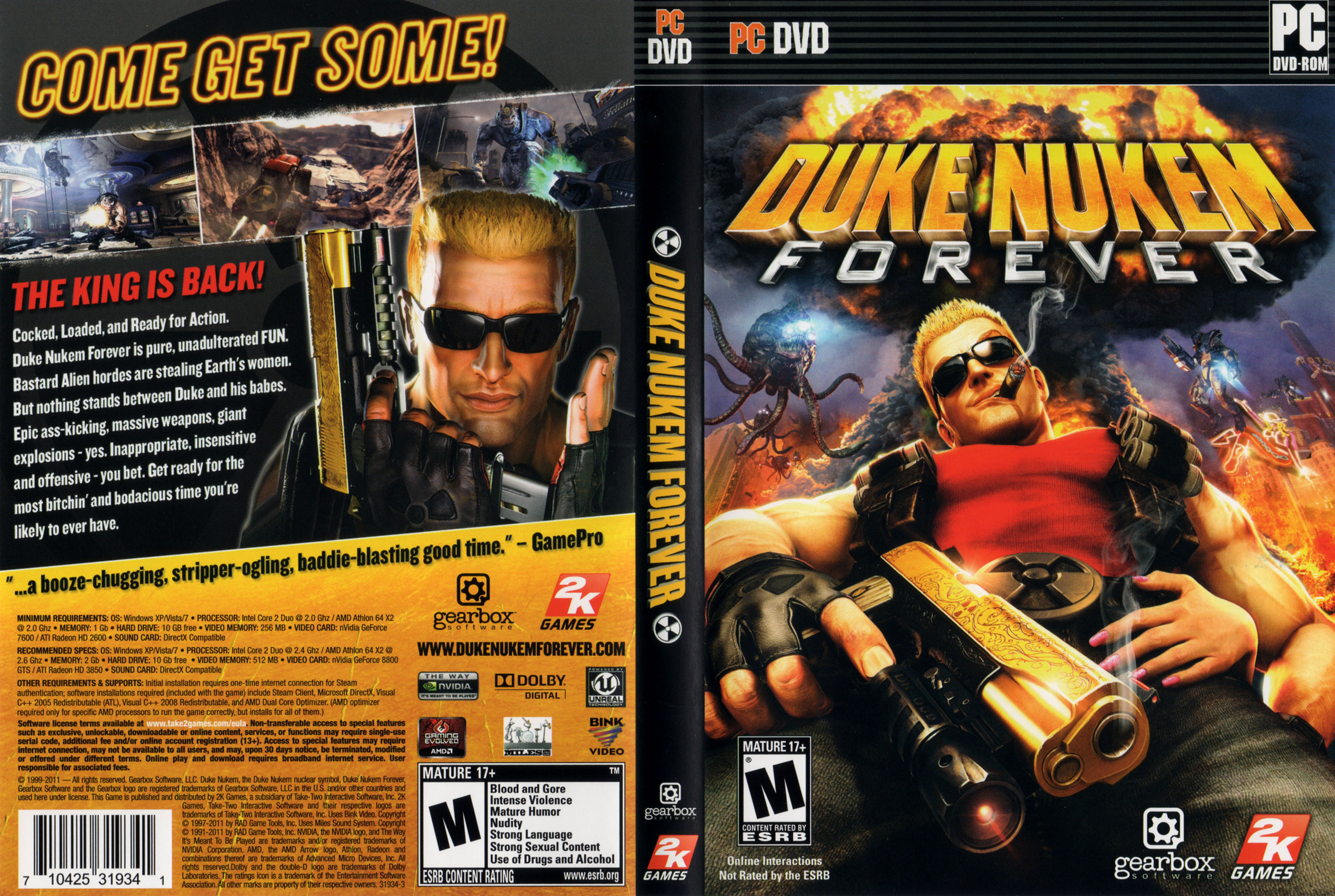 Duke Nukem Forever - DVD obal