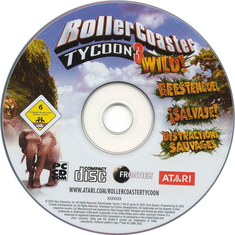 RollerCoaster Tycoon 3: Wild! - CD obal
