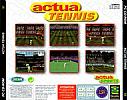 Actua Tennis - zadn CD obal
