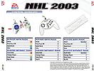 NHL 2003 - zadn CD obal