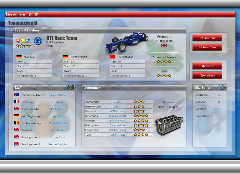 RTL Racing Team Manager - screenshot 1