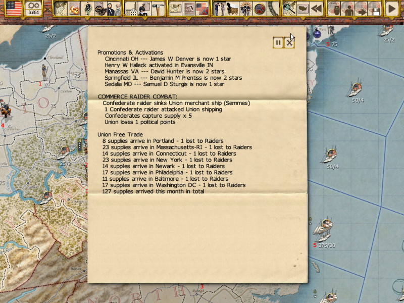 Gary Grigsby's War Between the States - screenshot 1