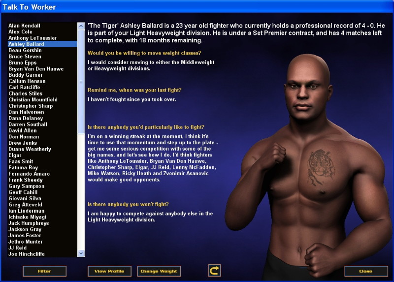 World of Mixed Martial Arts - screenshot 1