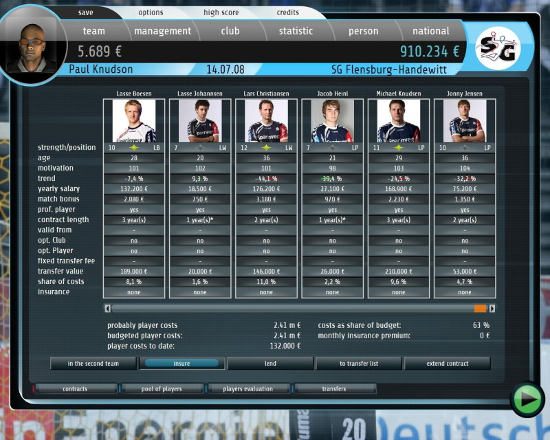 Handball Manager 2009: World Edition - screenshot 2