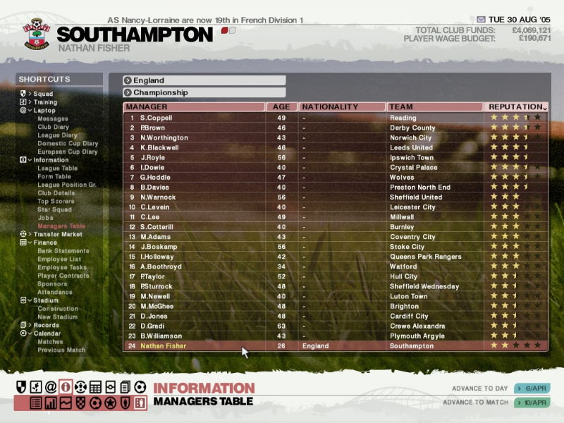 LMA Manager 2006 - screenshot 5