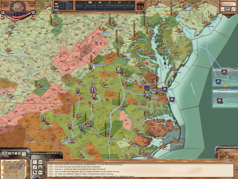 Ageod's American Civil War - The Blue and the Gray - screenshot 1