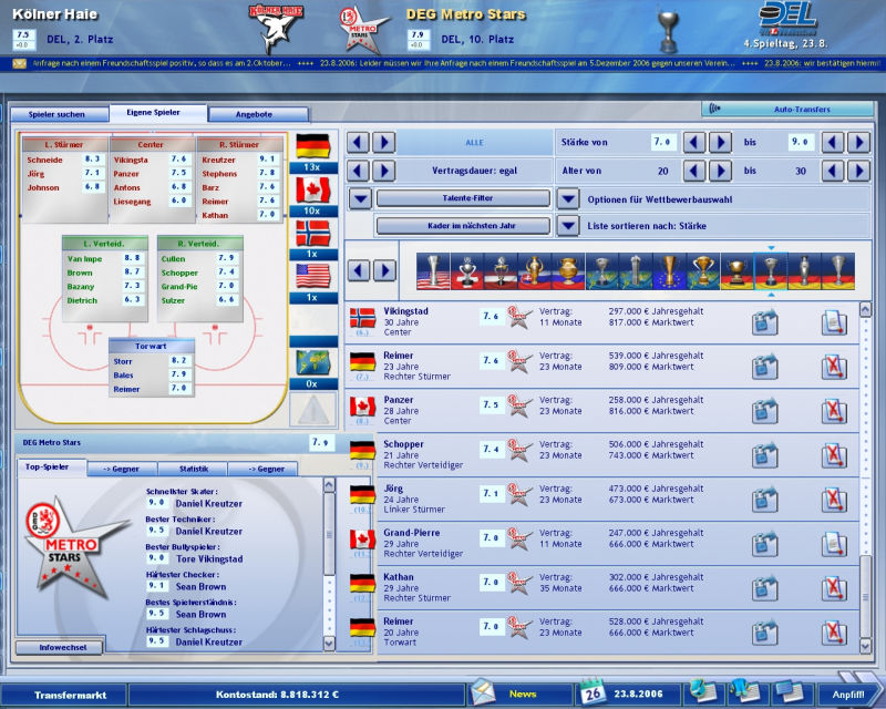 Heimspiel - Eishockeymanager 2007 - screenshot 6