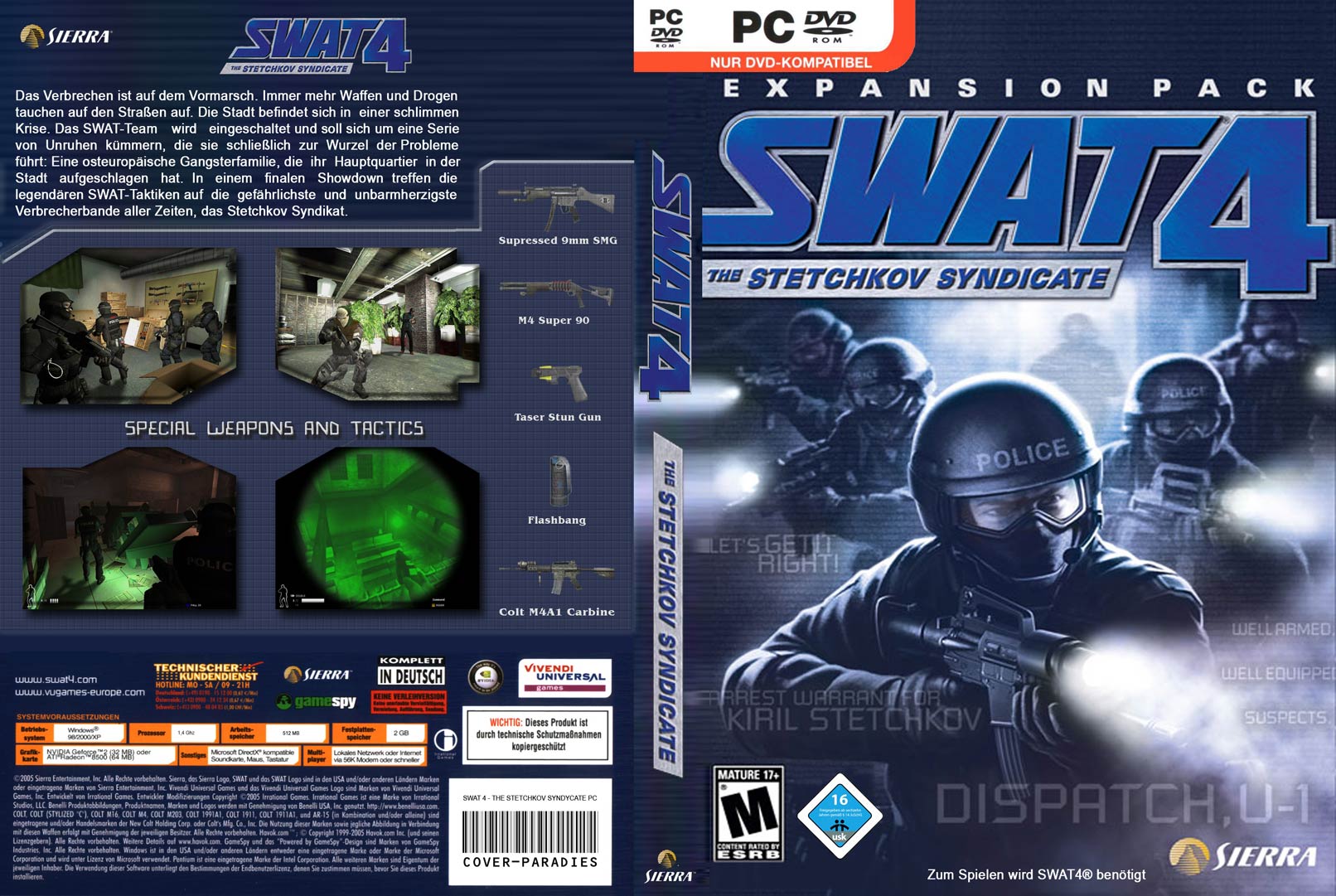 SWAT 4: The Stetchkov Syndicate - DVD obal