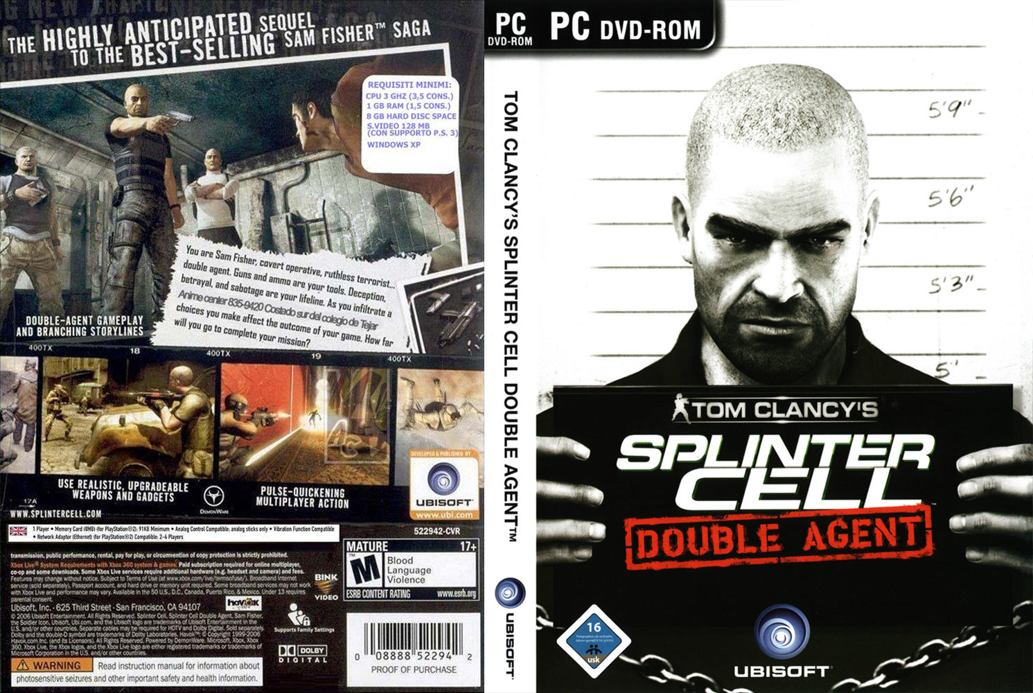 Splinter Cell 4: Double Agent - DVD obal