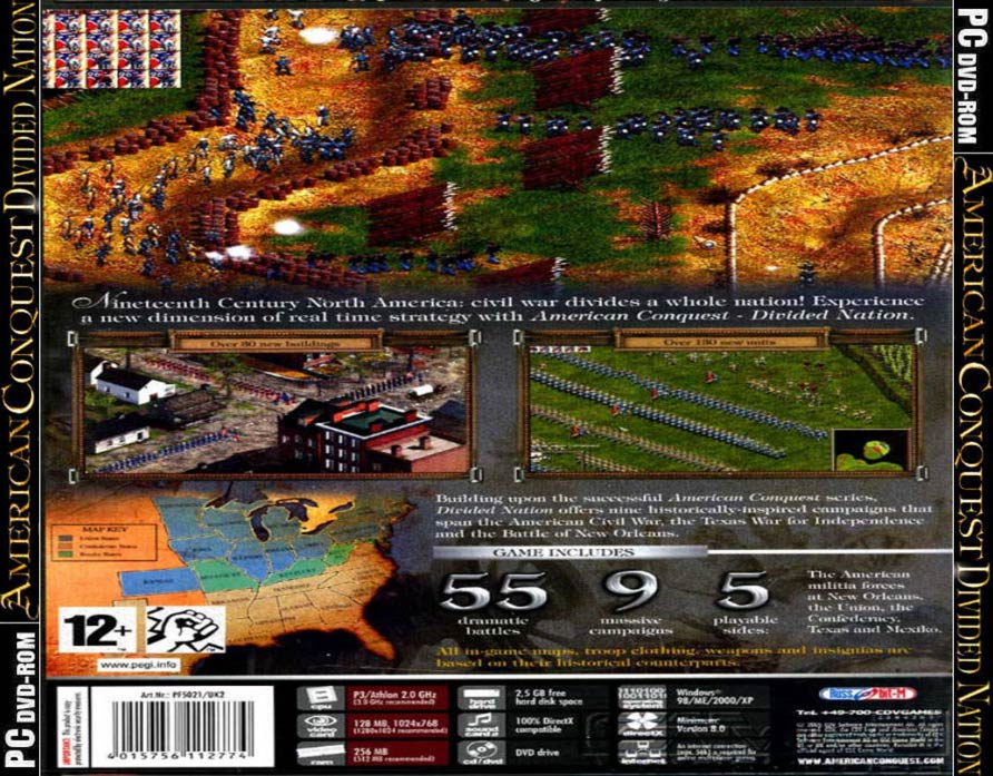 American Conquest: Divided Nation - zadn CD obal