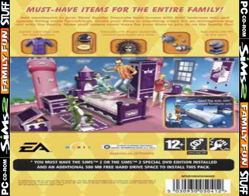The Sims 2: Family Fun Stuff - zadn CD obal