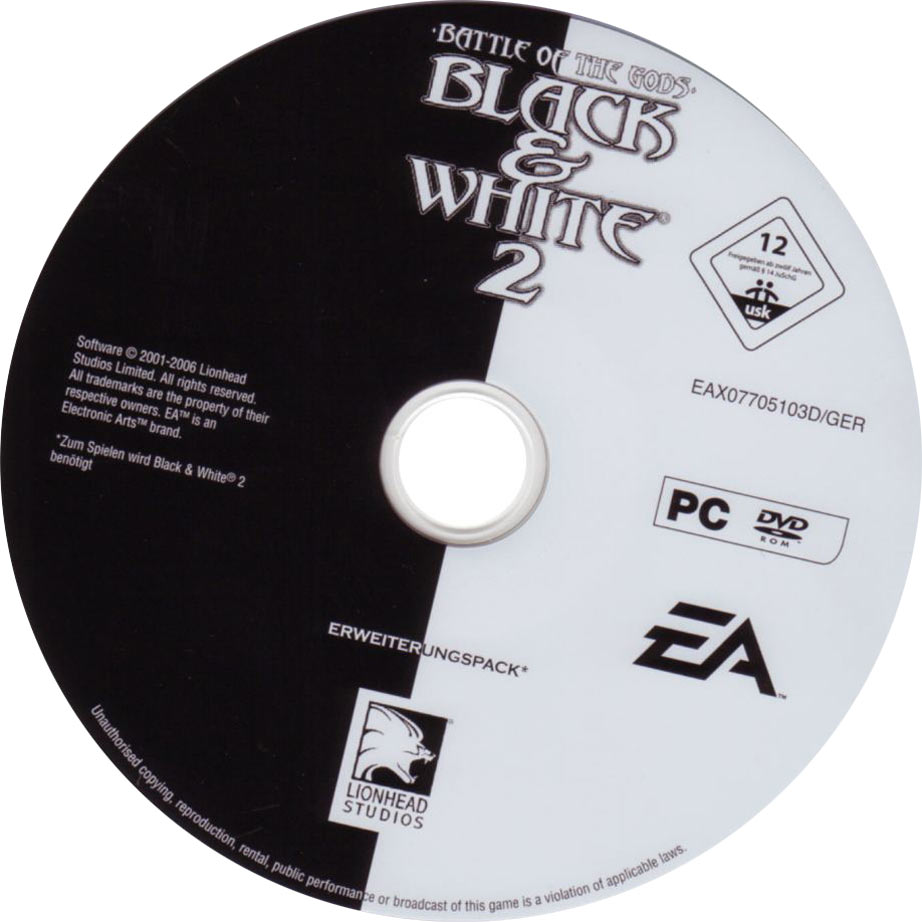 Black & White 2: Battle of The Gods - CD obal
