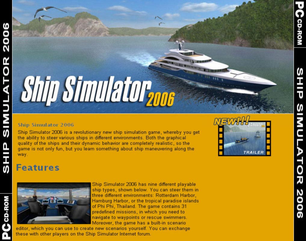Ship Simulator 2006 - zadn CD obal