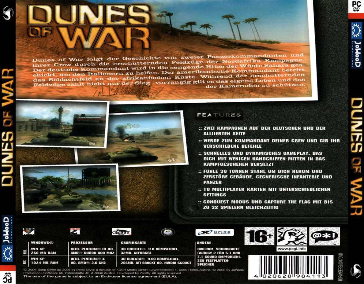 Panzer Elite Action: Dunes of War - zadn CD obal
