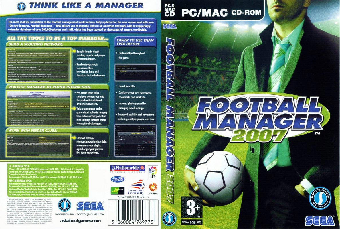 Football Manager 2007 - DVD obal