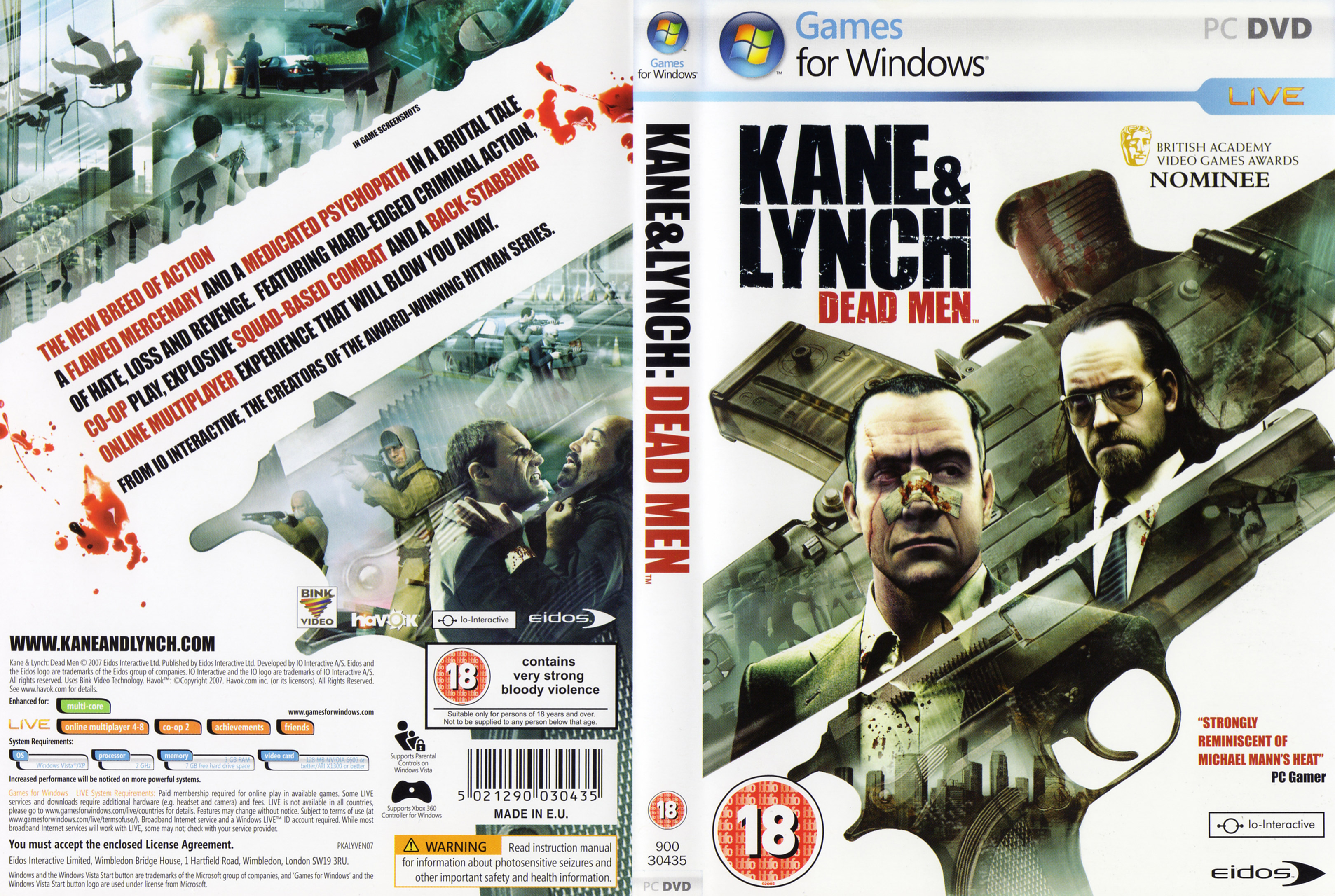 Kane & Lynch: Dead Men - DVD obal 2