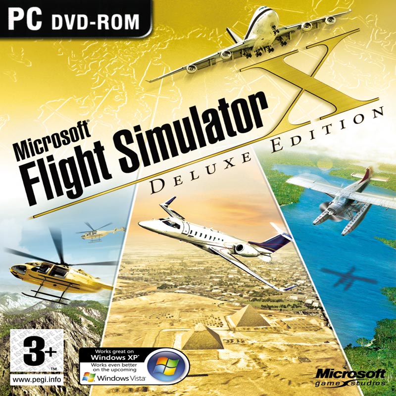 Microsoft Flight Simulator X Deluxe Edition - predn CD obal