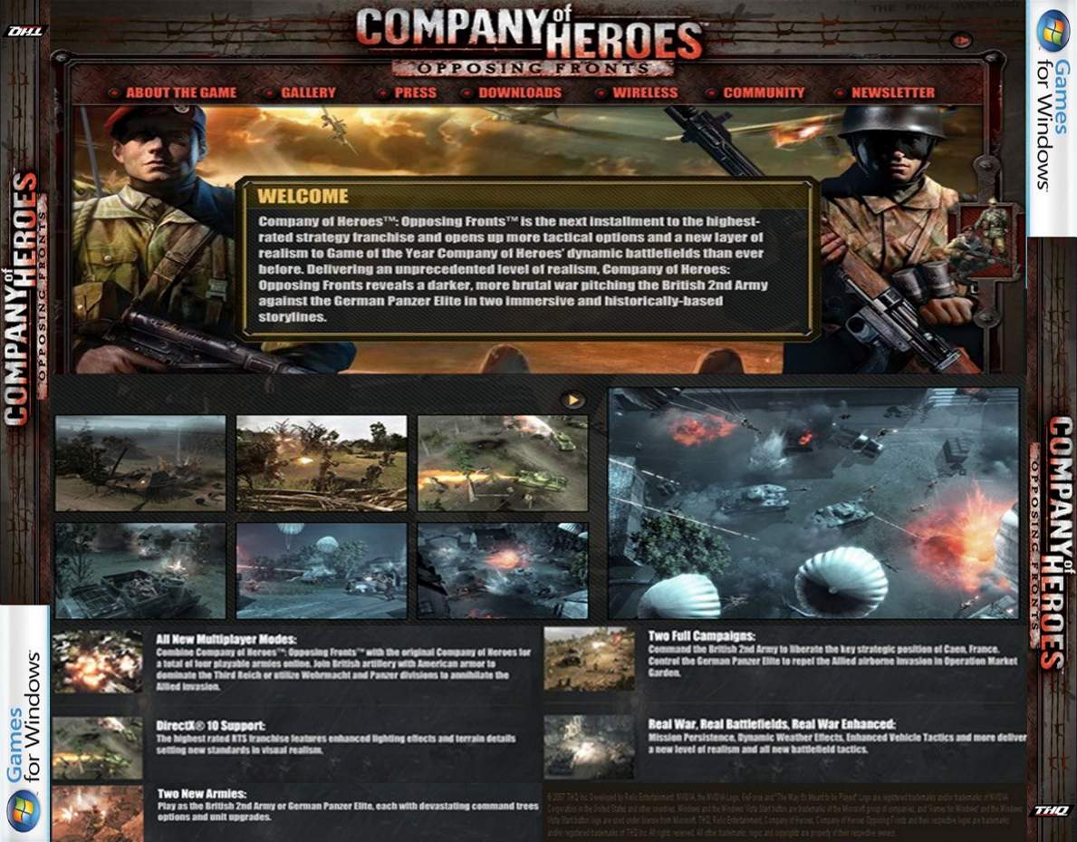 Company of Heroes: Opposing Fronts - zadný CD obal
