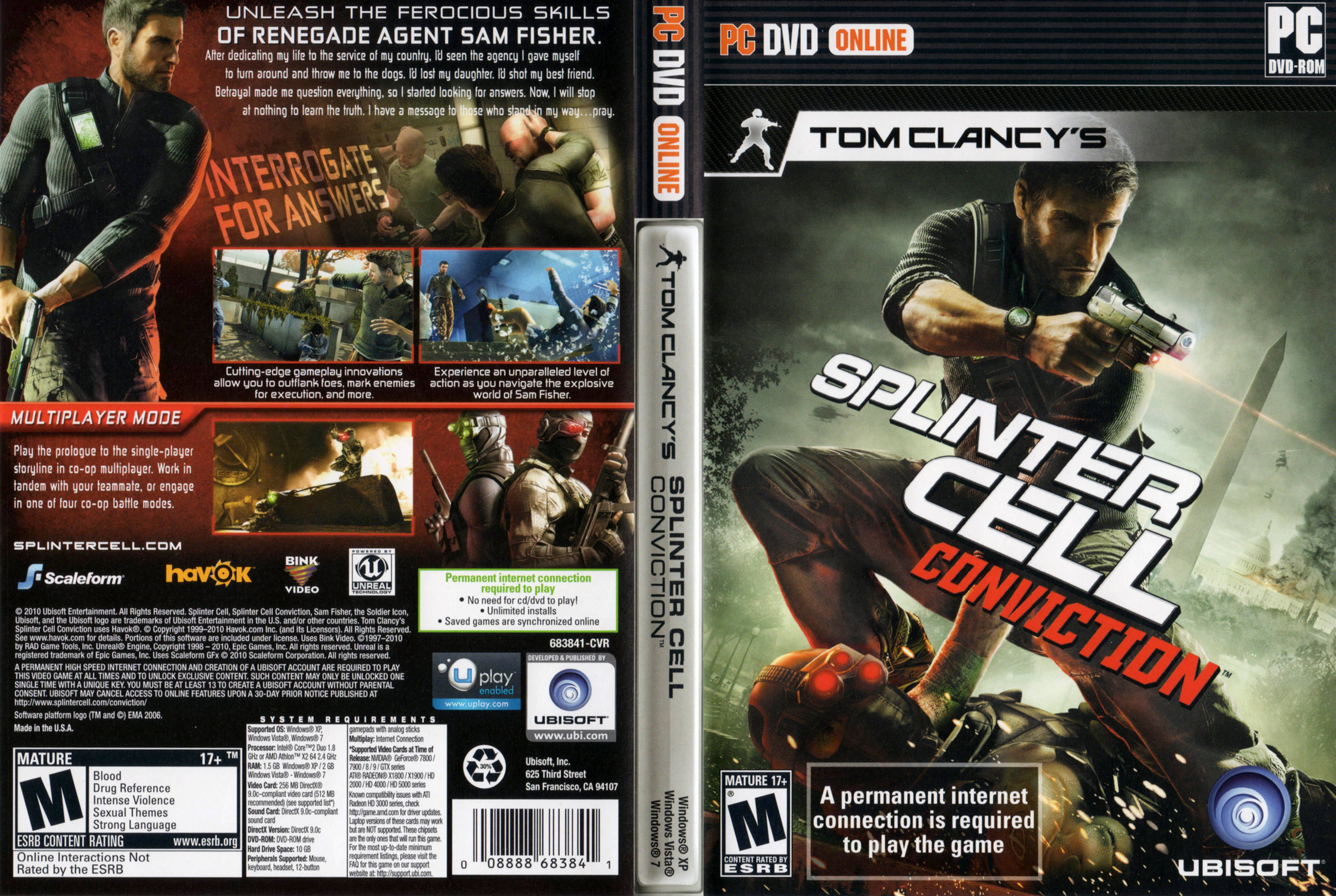 Splinter Cell 5: Conviction - DVD obal 3
