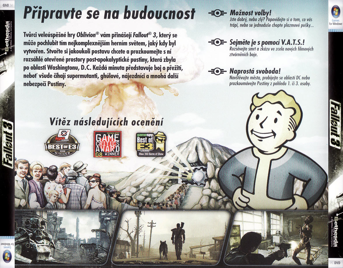 Fallout 3 - zadn CD obal