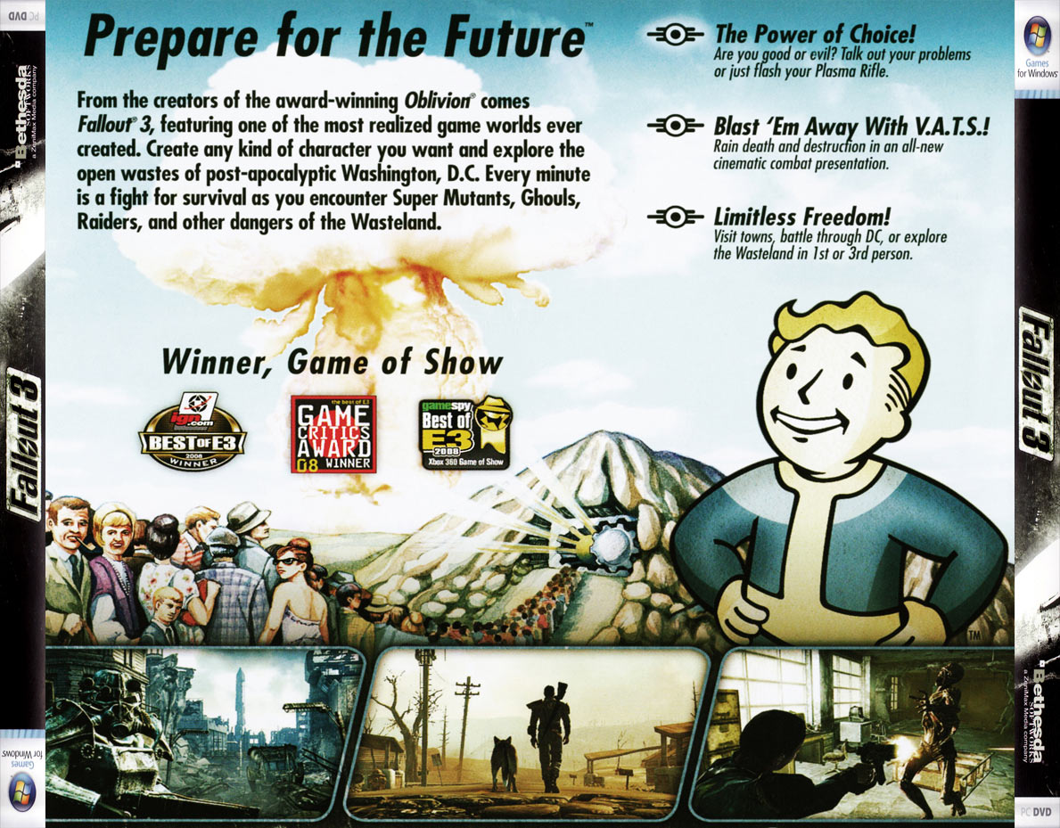 Fallout 3 - zadn CD obal 2