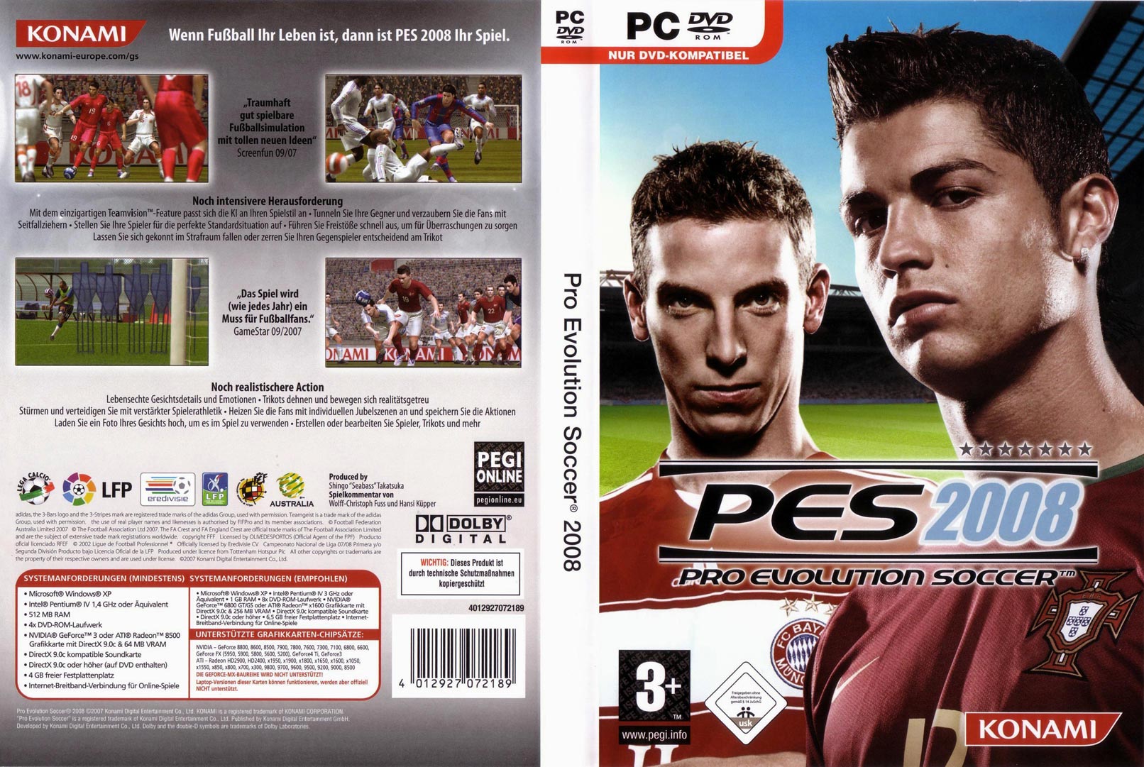 Pro Evolution Soccer 2008 - DVD obal 2