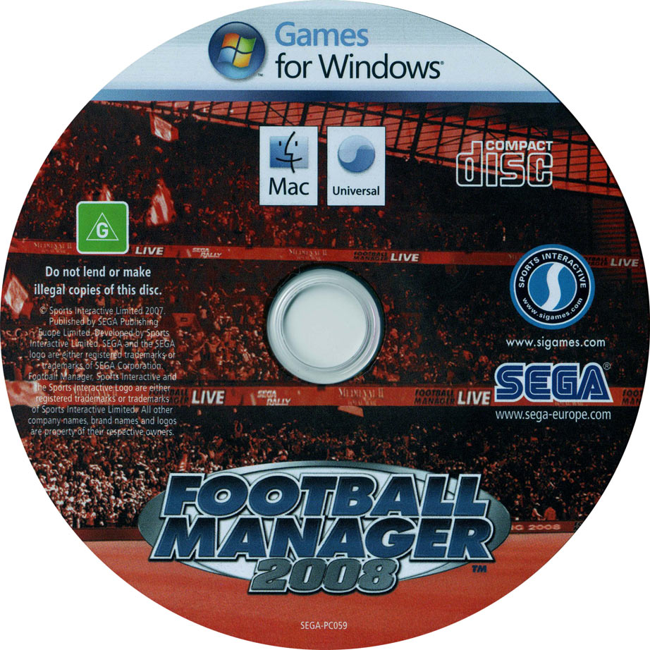 Football Manager 2008 - CD obal