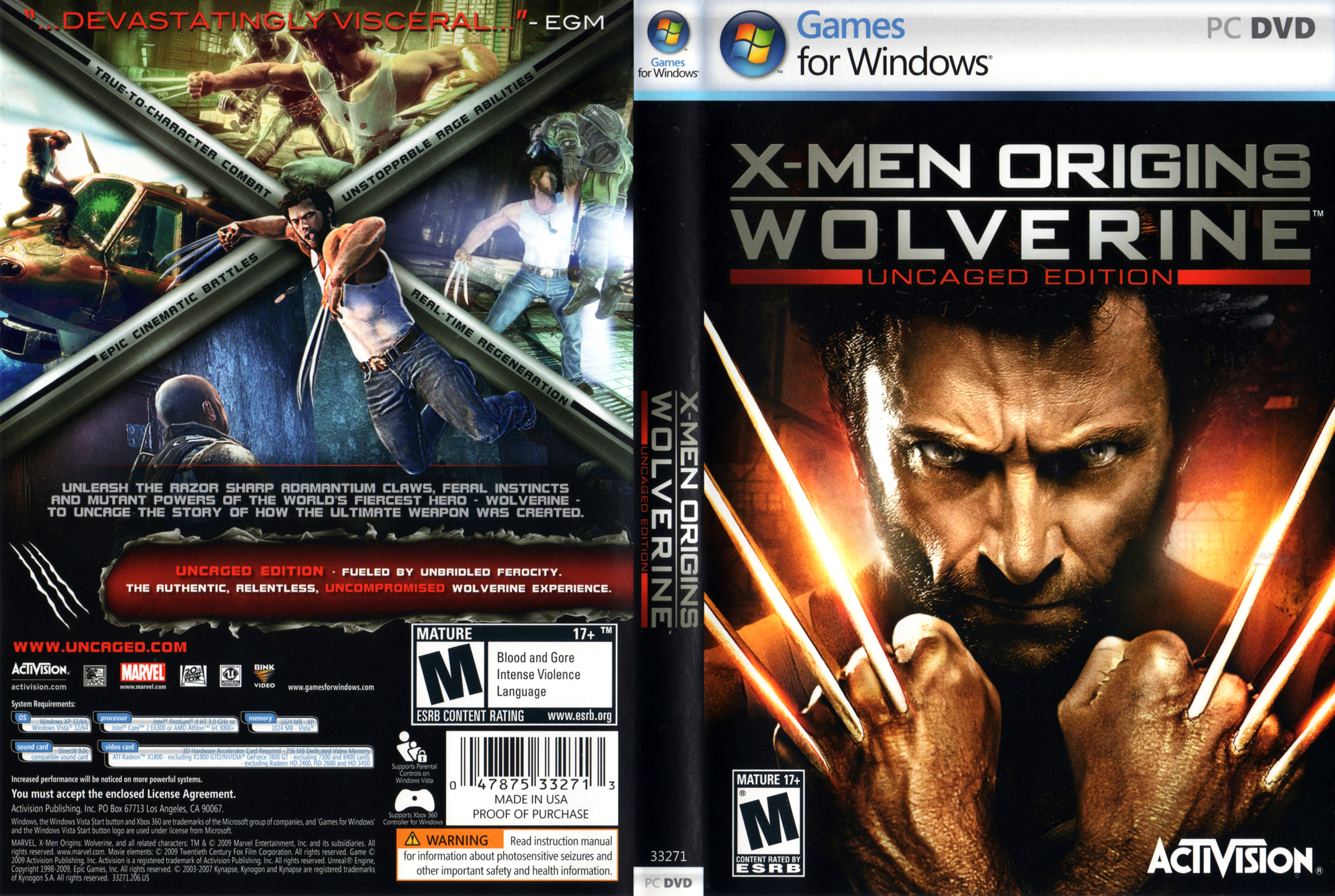 X-Men Origins: Wolverine - DVD obal