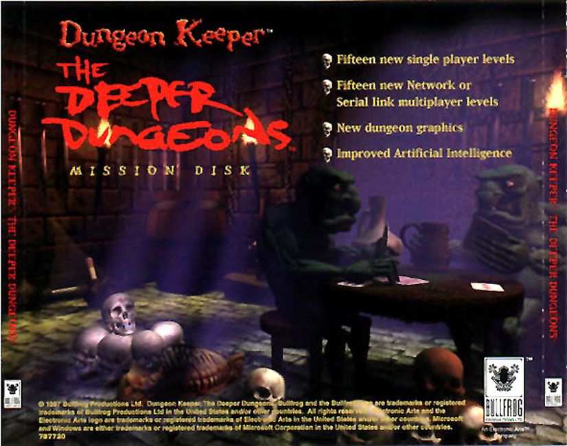 Dungeon Keeper: The Deeper Dungeons - zadn CD obal