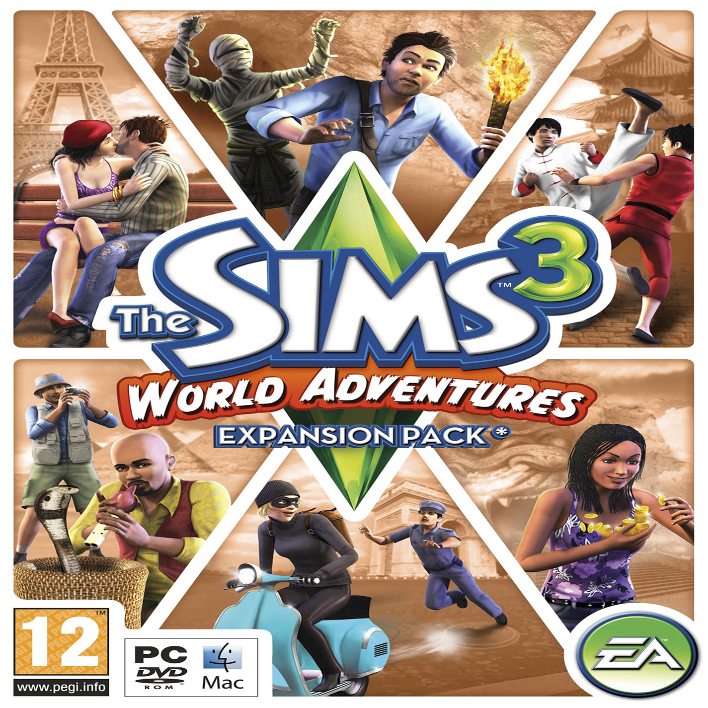 The Sims 3: World Adventures - predn CD obal