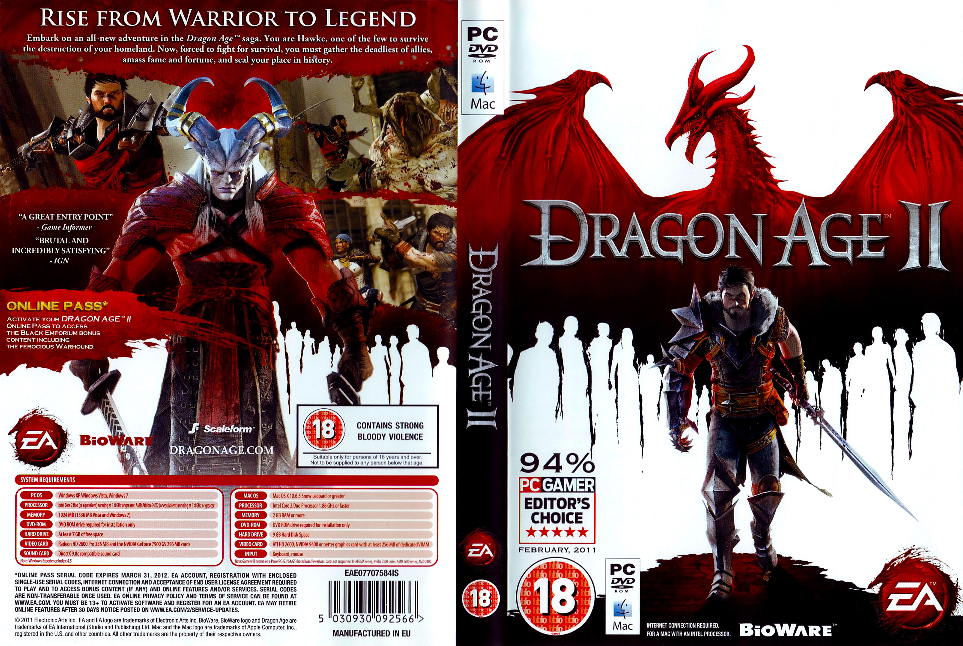 Dragon Age II - DVD obal 2
