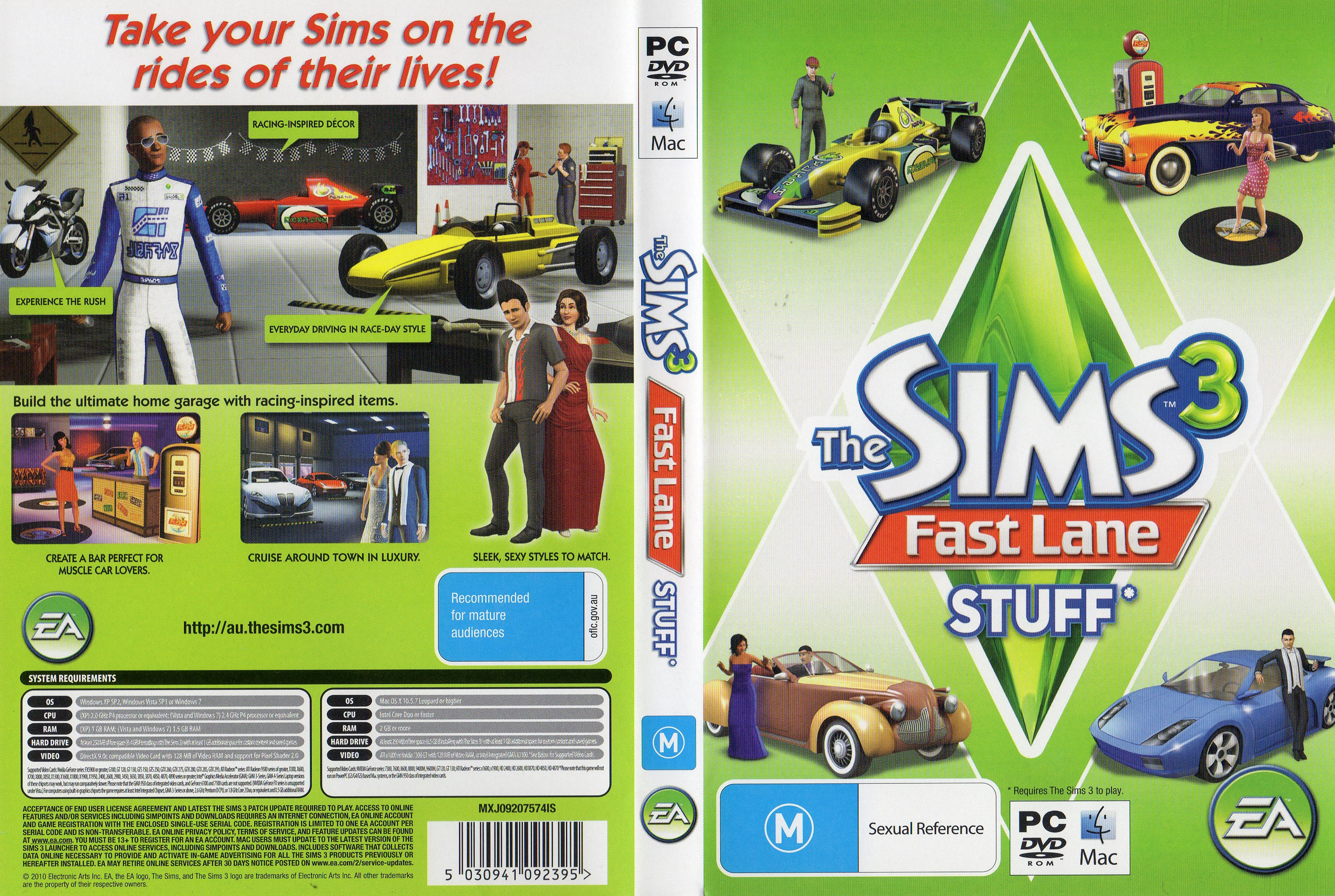 The Sims 3: Fast Lane Stuff - DVD obal