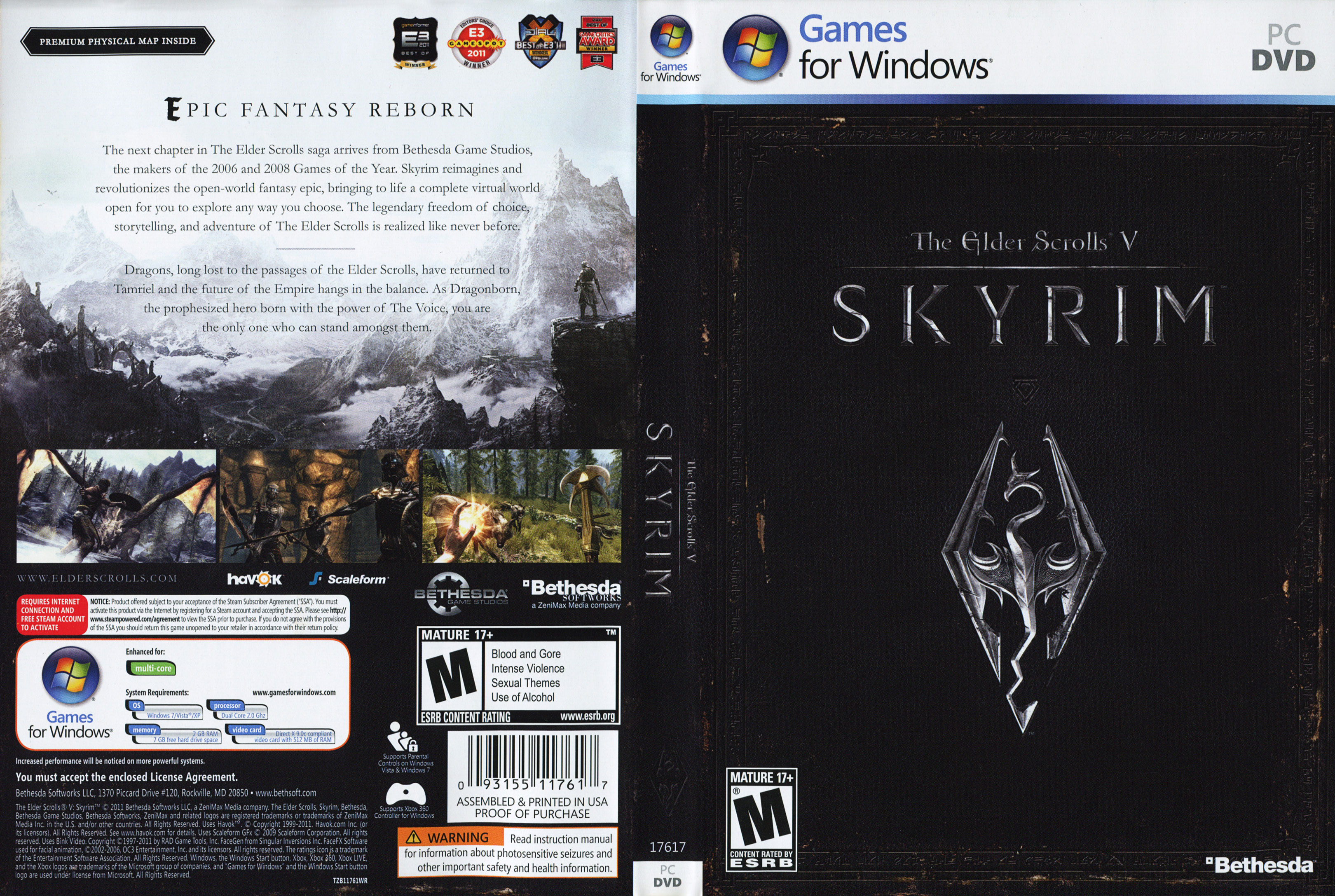 The Elder Scrolls 5: Skyrim - DVD obal 2