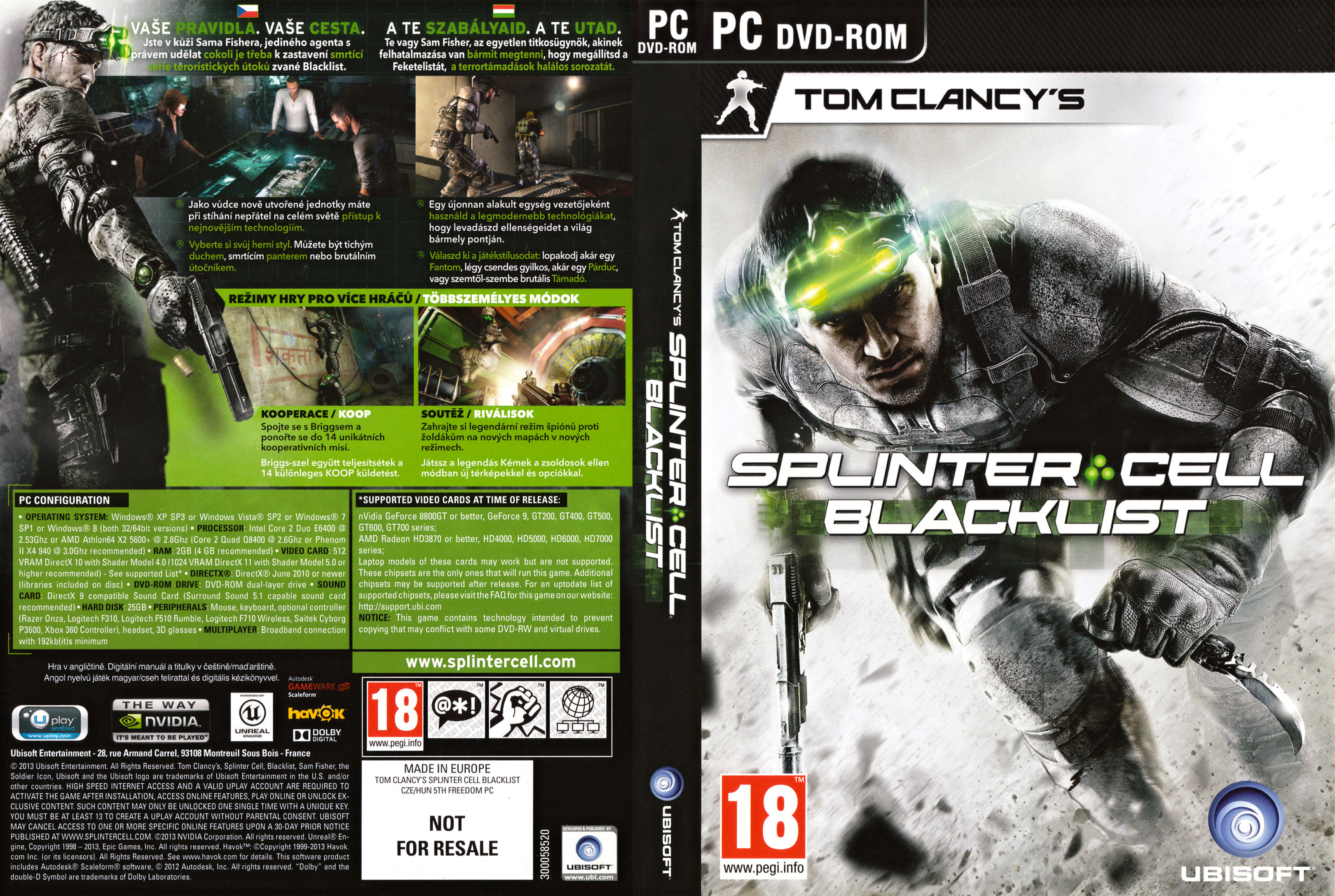 Splinter Cell: Blacklist - DVD obal