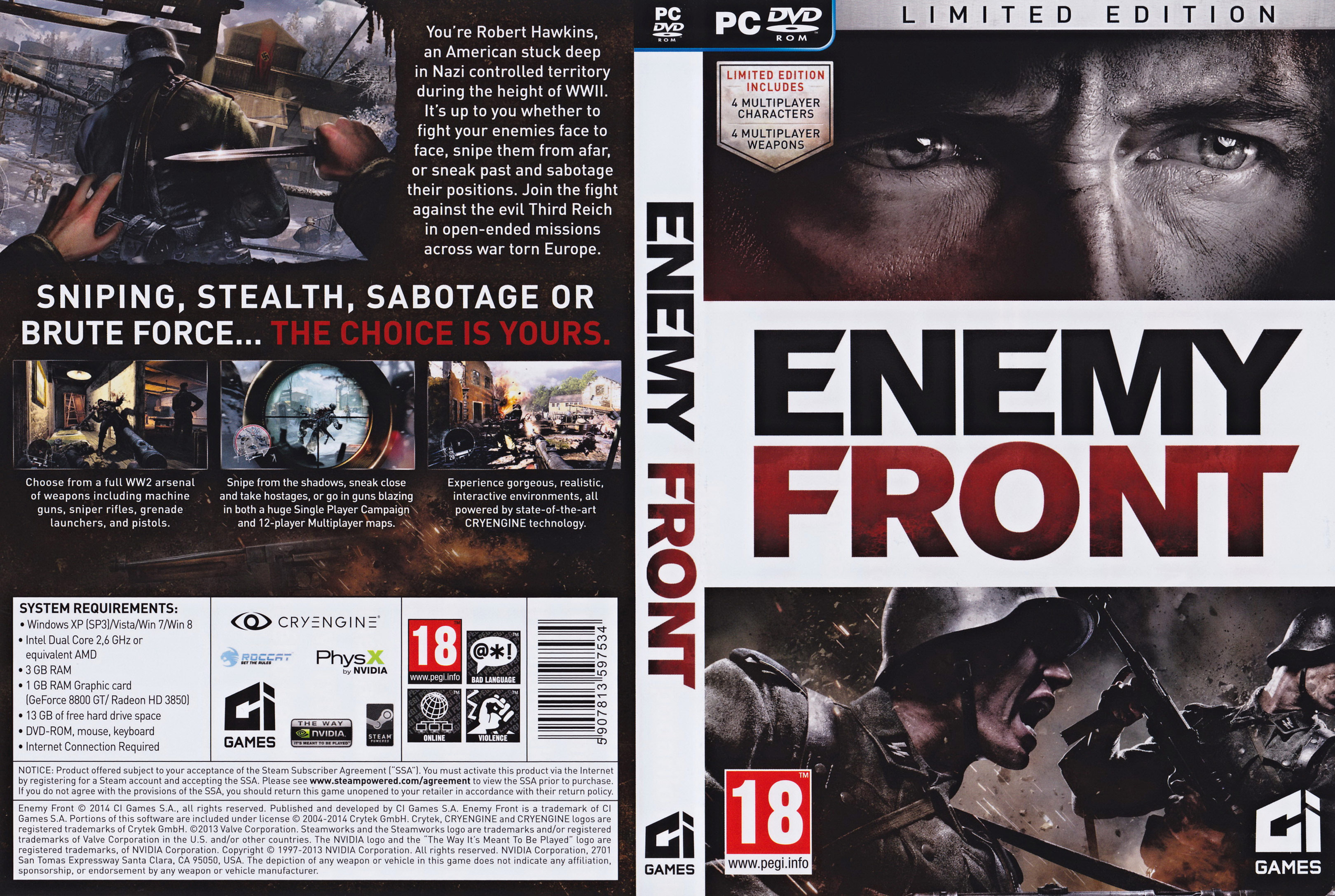 Enemy Front - DVD obal