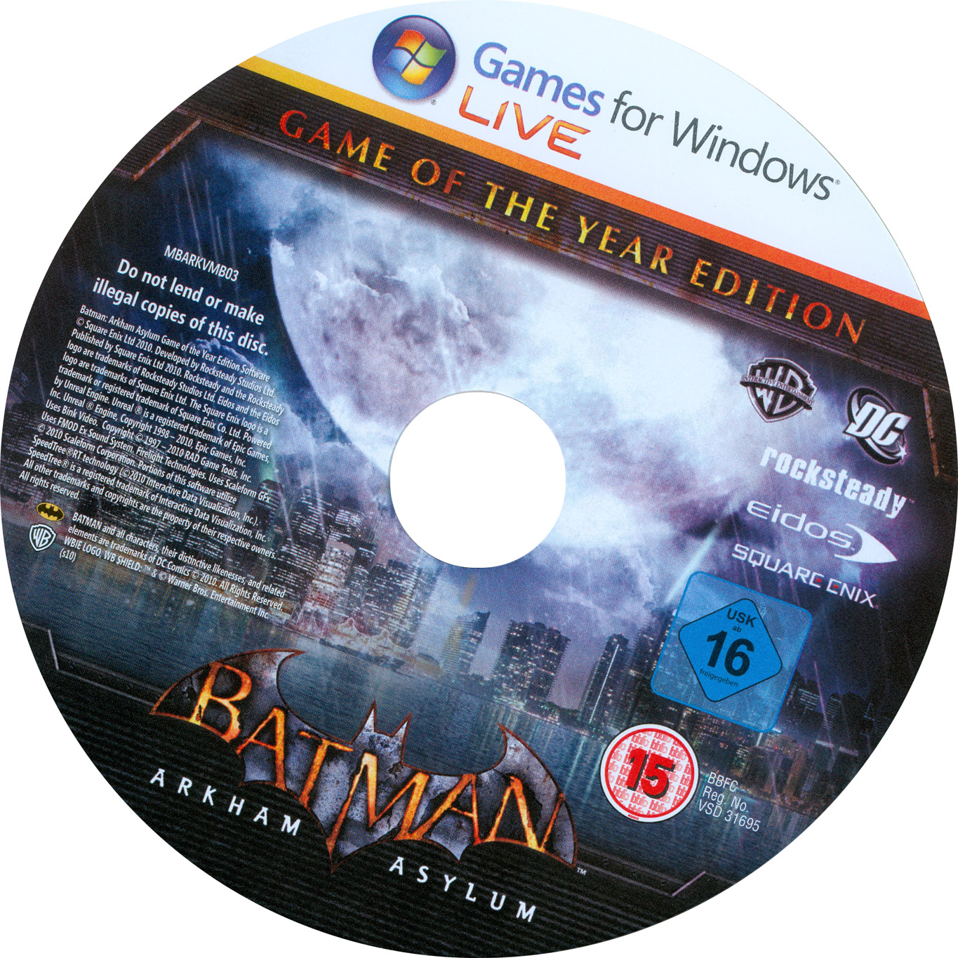 Batman: Arkham Asylum - Game of the Year Edition - CD obal