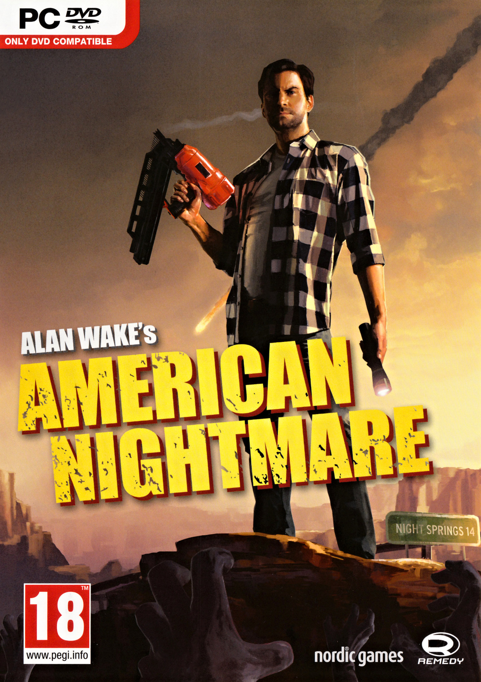 Alan Wake's American Nightmare - predný DVD obal