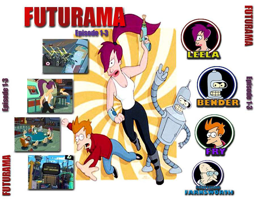 Futurama Episode 1-3 - zadn CD obal