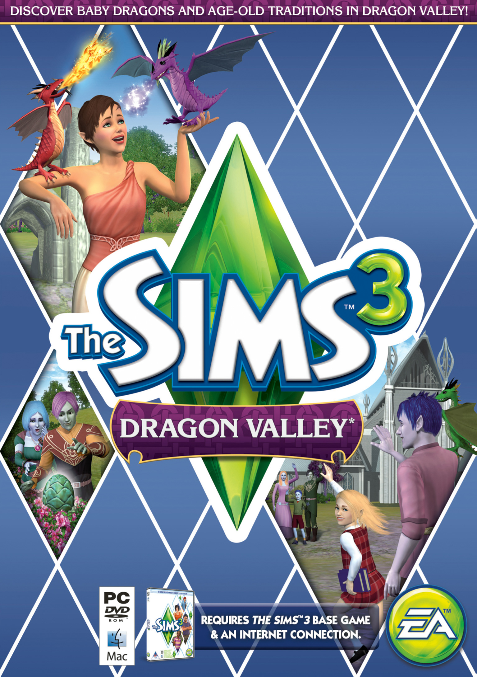 The Sims 3: Dragon Valley - predn DVD obal