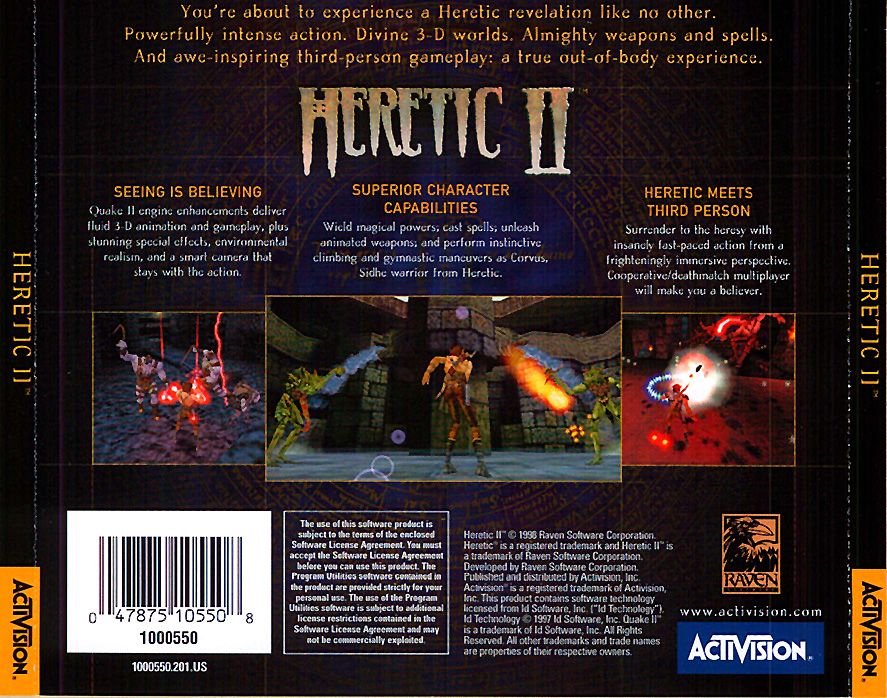 Heretic 2 - zadn CD obal