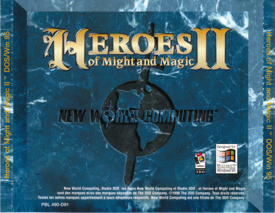 Heroes of Might & Magic 2 - zadn CD obal