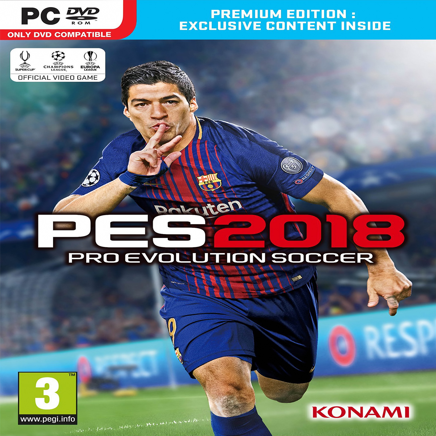 Pro Evolution Soccer 2018 - predn CD obal