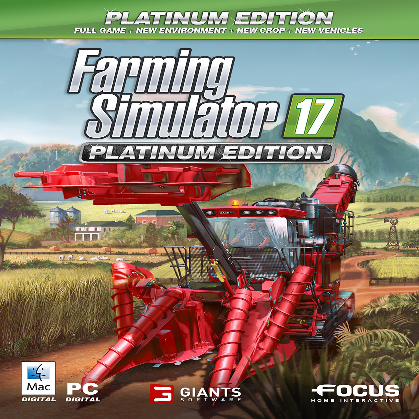 Farming Simulator 17: Platinum Edition - predn CD obal