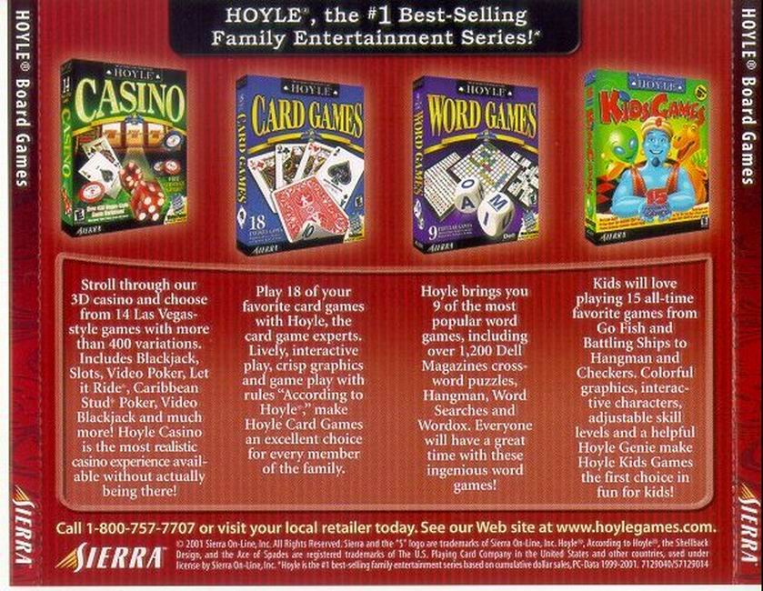 Hoyle Board Games 2002 - zadn CD obal