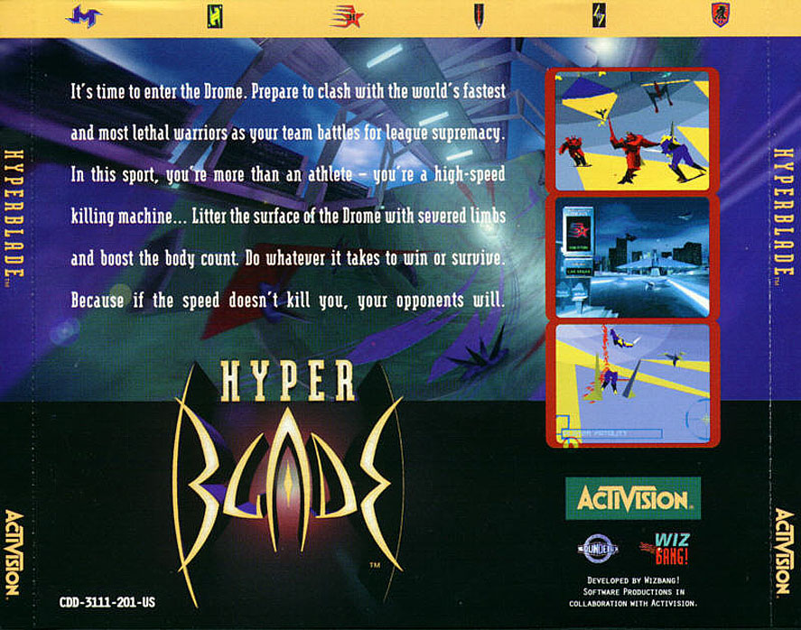 Hyper Blade - zadn CD obal