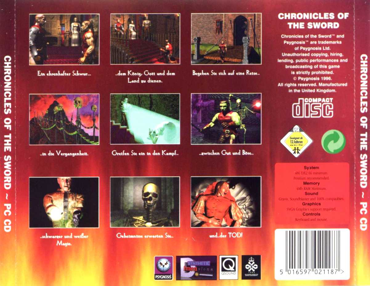 Chronicles of the Sword - zadn CD obal